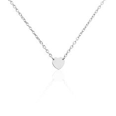 Collier Argent Rhodie Polina C?Ur Maillons