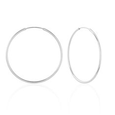 Creoles Argent Rhodie Flexibles