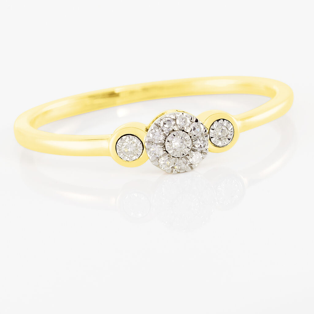 Bague Or Jaune Cesarita Trilogie Diamant B3dfjdw3msj Marc