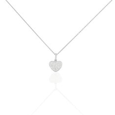 Collier Argent Rhodie Esperanza Coeur Oxyde