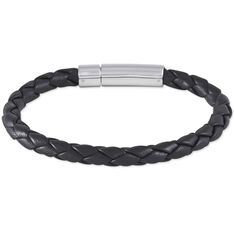 Bracelet Cuir Tresse Fermoir Acier