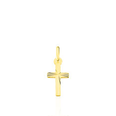 Pendentif Or Jaune Croix Striee Yona - Pendentifs Famille | Marc Orian