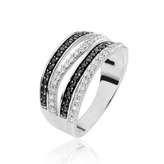 Bague Argent 4 Rangs Oxyde