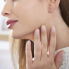 Bijoux D'Oreilles Or Blanc Eleana