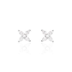 Boucles D'Oreilles Or Blanc Julieta