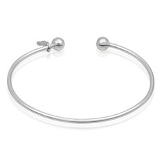 Bracelet Jonc Argent Boules D'Arret