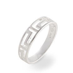 Bague Argent Rhodie Grec