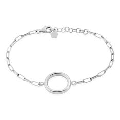 Bracelet Argent Rhodie Ondine Cercle Ajoure