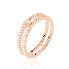 Bague Argent Rose Jessie Entrelace Oxyde