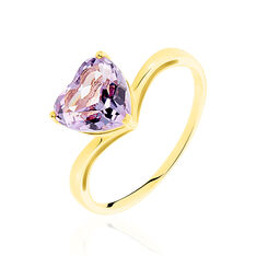 Bague Or Jaune Aaliyah C?Ur Amethyste