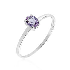 Bague Or Blanc Lily Amethyste