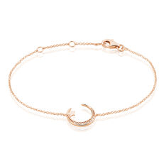 Bracelet Elizaveta Argent Rose Lune Etoile