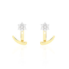 Boucles D'Oreilles Anna Or Bicolore Diamant