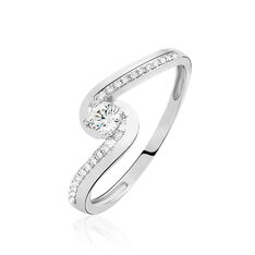 Bague Solitaire Melina Or Blanc Diamant
