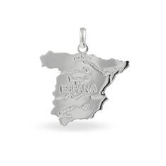 Pendentif Argent Carte De L'Espagne - Pendentifs Famille | Marc Orian