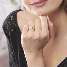 Bague Anna Or Blanc Oxyde Carre - Bagues Femme | Marc Orian