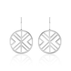 Boucles D'Oreilles Acier Geometriques Ajoures