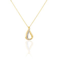 Collier Goccie Or Jaune Et Diamants 42cm