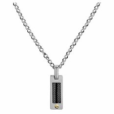 Collier Acier Et Or