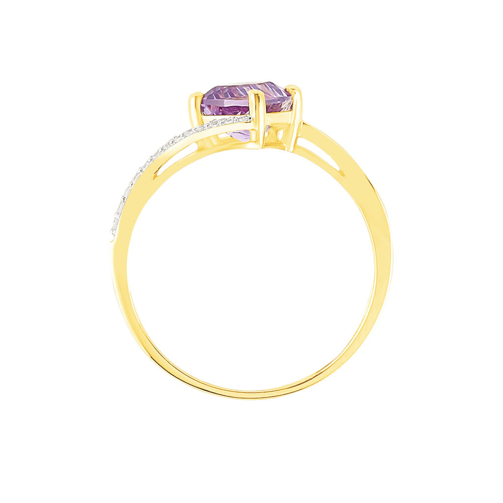 Bague Or Jaune Amethyste Coussin B3dfjyi388i Marc Orian