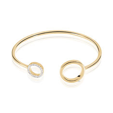 Bracelet Jonc Marina Plaque Or Cercles