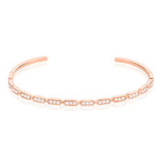 Jonc Argent Rose Adali Ouvert Oxyde