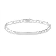 Gourmette Argent Maille Alternee 1/3