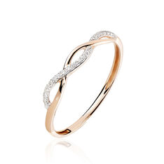 Bague Alizee Or Rose Forme Vagues