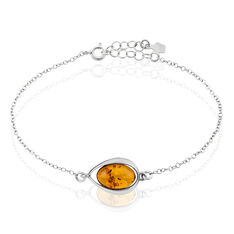 Bracelet Argent Goutte Ambre