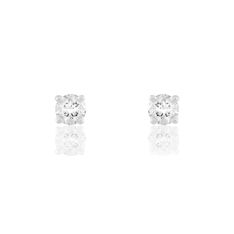 Boucles D'Oreilles Or Blanc Victoria Puce - Clous d'oreilles Femme | Marc Orian
