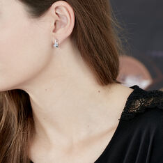 Boucles D'Oreilles  Lilia Or Blanc