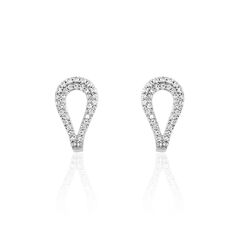 Boucles D'Oreilles Adriane Or Blanc