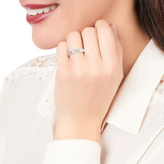 Bague Margot Or Blanc Et Oxyde