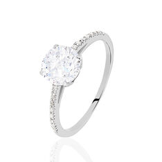 Solitaire Or Blanc Oxyde De Zirconium