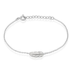 Bracelet Argent Rhodie Ottavia Plume Oxyde