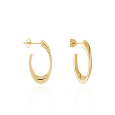 Demi Creoles Tamara Plaque Or Diam 32mm