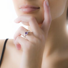 Bague Or Blanc Candice Amethyste