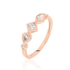 Bague Or Rose Kadja Geometriques Oxydes