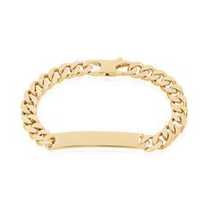 Bracelet Theophenia Identite Plaque Or Gourmette