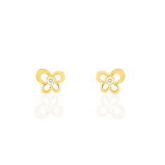 Boucles D'Oreilles Or Et Oxyde