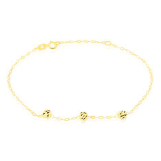 Bracelet Sabine Or Jaune Boule Diamantee
