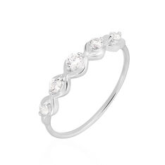 Bague Or Blanc Norrie Amandes Oxydes