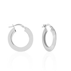 Creoles Argent Rondes Fil Triangle