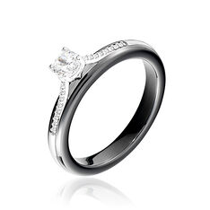 Bague  Argent  Et Ceramique