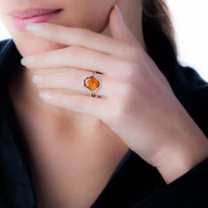 Bague Argent Ambre