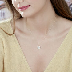 Collier Or Jaune Mouria Cercle Blanc - Colliers Femme | Marc Orian