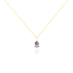 Collier Or Et Amethyste