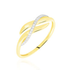 Bague Ester Or Jaune Vague Diamants