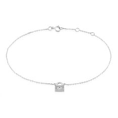 Bracelet Or Blanc Cadenas Diamant