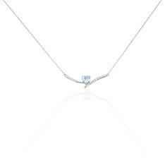 Collier Or Blanc Et Topaze - Colliers Femme | Marc Orian